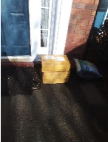 택배 우천속 무사히 도착