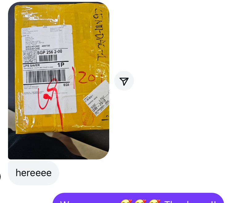 싱가포르 택배 보냈어요